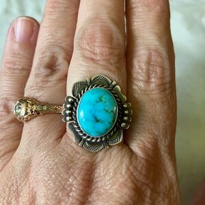 D.Skeets turquoise and sterling ring